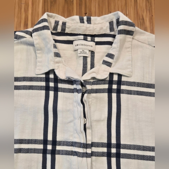 Liz Claiborne Plaid Shirt - Picture 3 of 9